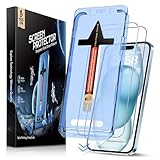 MAGIC JOHN 2 Stück für iPhone 15 Panzerglas(6,1 Zoll), Auto-Dust-Eliminierung,...