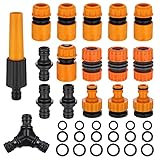 Hejo Schlauchverbinder Set, 1/2 Zoll ABS-Material Gartenschlauch Anschluss Set,...