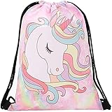 Einhorn Kordelzugtasche,Einhorn Kordelzug Rucksack Turnbeutel Gym Sack Beutel 3D...