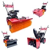 KnappWulf Kehrmaschine XL Kehrbreite mit verschiedenen Aufsätzen 4in1 inklusive...