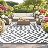 Habaylin Outdoor Teppich Wetterfest, Wendbarer Balkon Teppich 120x180 cm,...