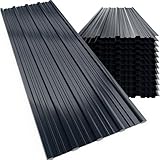 GARDEBRUK® 12x Trapezblech 129x46cm = 7m² Verzinkt Rostresistent Wetterfest...