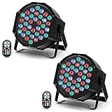 U`King 2 Pack RGB LED Par Strahler, 36 LED Bühnenlicht Partylicht mit...