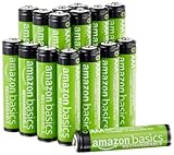Amazon Basics AAA-Batterien, 800 mAh, wiederaufladbar, 16 Stück
