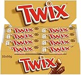 TWIX Schokoriegel, Keks & Karamell, 32 Doppelriegel in einer Packung, 32x50g...