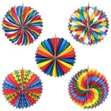 Laterne mit Bunten Motiven,5 Stück Bunten Papierlaterne für Sankt Martin und...