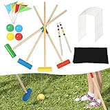 Jopassy Krocket Croquet Krocket Spiel, 2-4 Spieler Croquet Set, Kinder...