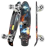 WeSkate Kinder Retro Skateboard 22' 55cm Mini Cruiser ABEC-9 Kugellager mit PU...