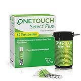 OneTouch Select Plus Blutzuckerteststreifen I 30 Stück I zur Blutzucker-Messung...