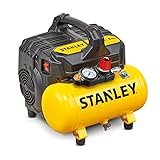 Stanley 100/8/6 Silent Air Compressor DST 100/8/6SI, 750 W, 230 V, Giallo