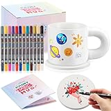 Sinmoe Keramik Tasse Bemalen Set Enthält Blanko Sublimation Tasse Untersetzer...