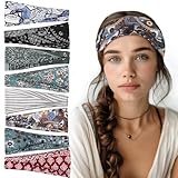 8 Stück Haarbänder Damen, Weiches Stirnband Damen Sommer Breites Kopfband...