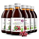 BIO Cranberrysaft 6er Pack (6x250ml) - BIO purer Cranberry-Direktsaft - 100%...