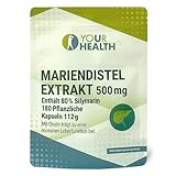 MARIENDISTEL EXTRAKT 500 mg; 180 Kapseln, enthält 80% Silymarin in pflanzlichen...