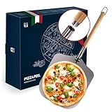 Blumtal Pizzaschieber 30,5x30,5 cm Fläche und abnehmbarem Holzgriff 61 cm -...