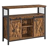 VASAGLE Sideboard, Küchenschrank, Aufbewahrungsschrank, mit 2 Schiebetüren, 33...