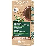 LOGONA Naturkosmetik Pflegende pflanzliche Haarfarbe, Veganes Haarfarbe-Pulver...