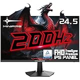 Minifire 24.5 Zoll FHD Gaming Monitor - 200Hz 1ms mit Fast IPS Panel | 1080P PC...