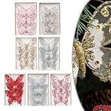 Glitzer-Schmetterlinge aus Kunststoff, 3-teiliges Set für Urlaubsdekorationen...
