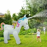 Float Joy Aufblasbare Einhorn Sprinkler Wasser Spielzeug für Kinder Outdoor...
