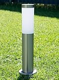 JungesLicht Außenlampe Edelstahl Sockelleuchte 45cm, Ø76mm, E27...