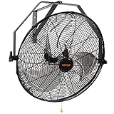 VEVOR Wandventilator, 57 cm, wasserdichter oszillierender Wandventilator, 3...