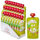 FruchtBar-Bio Quetschie Haferbrei Apfel, Birne, Traube; Fruchtpüree im...