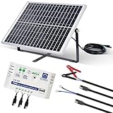 ECO-WORTHY 25W 12V Monokristallines Solarmodul Solarpanel Kit: 25W Solarpanel +...