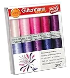 Gütermann creativ Maschinenstickfaden-Set mit 10 Spulen Rayon 40 200 m in...