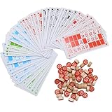 JYNVO 138Stück Lotto Bingo Spiel Set, 38 Stück Bingo Karten + 90 Stück Bingo...