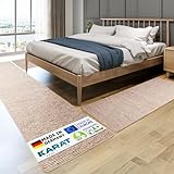 KARAT Bettvorleger - 3-teiliges Set - Moderne Bettumrandung in Beige - Teppich...
