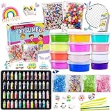 essenson DIY Slime Kit Schleim Selber Machen mit 12 Farben Crystal Slime,...