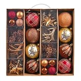 VALERY MADELYN Weihnachtskugeln 60 Stücke Christbaumkugeln Geschenkpaket...