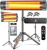 KESSER® Infrarotstrahler Heizstrahler Terrassenstrahler 2500W mit Fernbedienung...