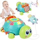 Herenear Baby Krabbel Spielzeug, Schildkröten Krabbelspielzeug mit Licht und...