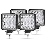 Kraumi LED Arbeitsscheinwerfer, 4 X 48W Quadrat LED Offroad Zusatzscheinwerfer...