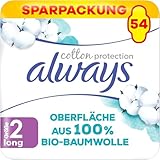 Always Ultra Binden Damen Gr. 2, Cotton Protection Long, 54 Damenbinden mit...