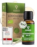 Heldengrün® BIO Lemongras Öl [100% NATURREIN] Erfrischend & Anregend - Echtes...