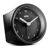 Braun Funkwecker in der Farbe schwarz mit Crescendo-Alarm, Schlummerfunktion und...