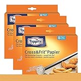 Toppits® Cross & Frit Papier Back-Spezialpapier Snackpapier 8 Bögen (3er Pack)