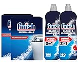 Finish Spülmaschinenpflege SET, 2 x 800 ml Klarspüler & 2 x 1,2 Kg Spezial...