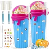 ZeiLaBang Kakadi 2 Stück Slush Becher,500ml Slushy Maker...