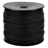 Geflochtenes Polypro-Seil, schwarz, Ø 1,5 mm, Spule 100 m – Außenseil,...
