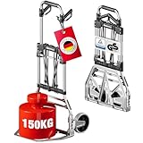 ATHLON TOOLS Schwerlast-Sackkarre klappbar 150 kg TÜV geprüft – Aluminium,...