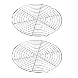 Wandefol Abkühlgitter 2 Stück Kuchenauskühler Ø 32,5 cm, Edelstahl Metall...