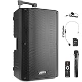 Vonyx VSA700-BP Partybox Bluetooth Lautsprecher Groß 1000W, 8 Std Akku, Headset...