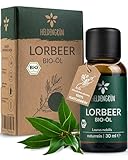 Heldengrün® BIO Lorbeeröl [100% NATURREIN] Zertifiziertes Lebensmittel zum Einnehmen - Echtes Lorbeerblatt Öl - Ätherisches Lorbeeröl - Leaf Labs