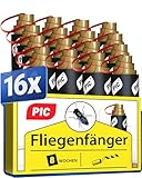 PIC Fliegenfänger 16x - Fliegenfalle Innenbereich, Fruchtfliegen,...