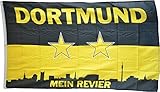 Fahne/Flagge FanFlagge Dortmund Mein Revier Sterne - 150 x 250 cm + gratis...