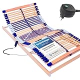 elektrischer Lattenrost 100% BUCHE - Kopf- u. Fußteil elektrisch verstellbar -...